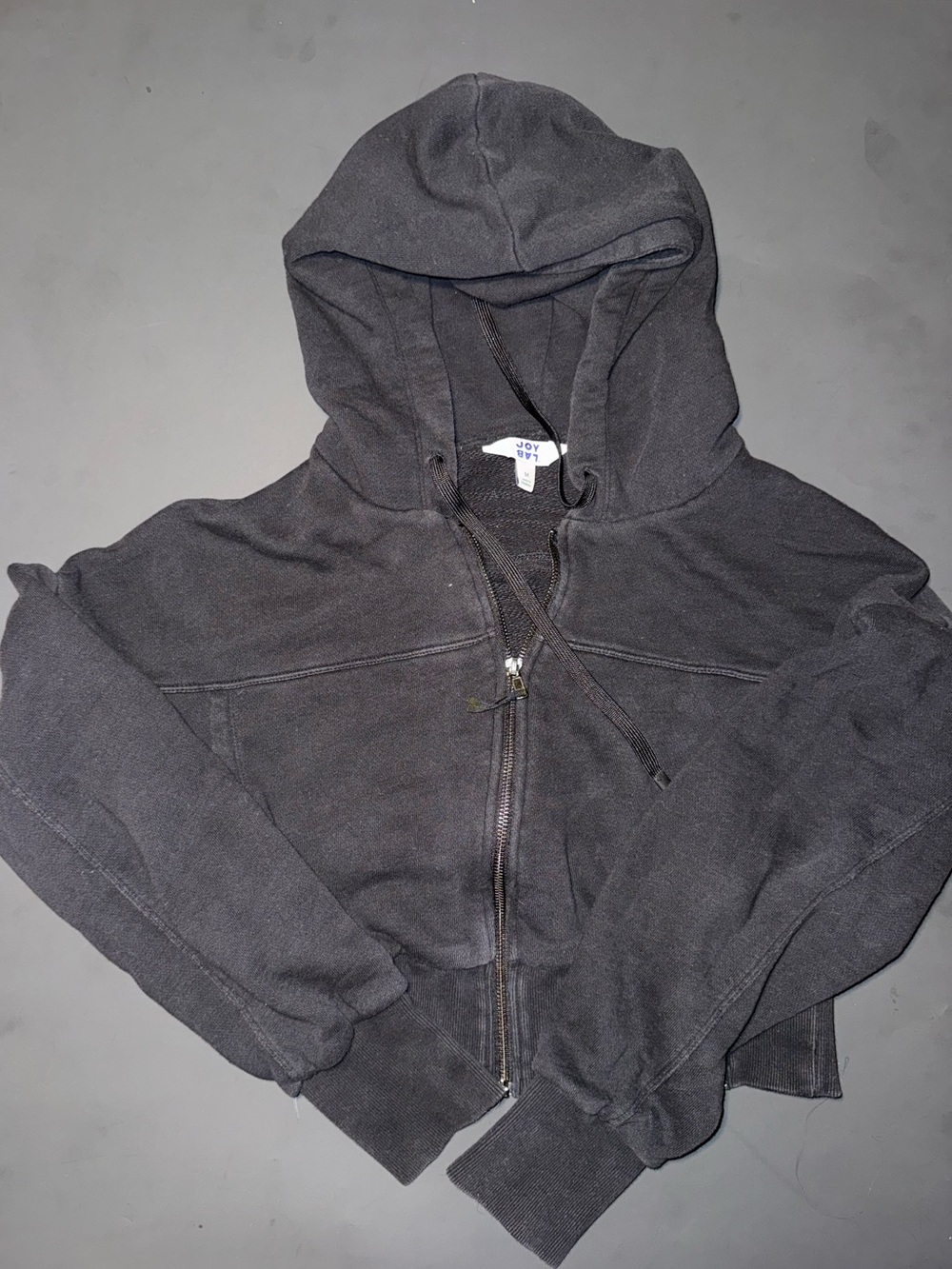 JoyLab Charcoal Gray Full-Zip Hooded Sweatshirt